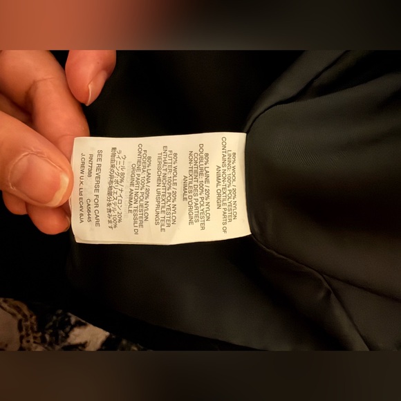 J.Crew Melton Wool Black Duffle Toggle Coat Size 4 - Picture 6 of 7